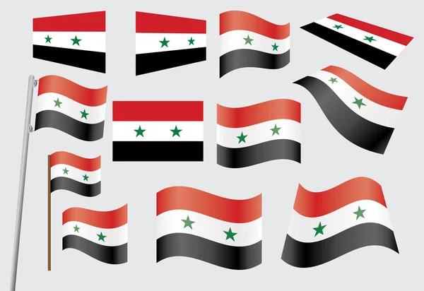 Flag of Syria — Stok Vektör