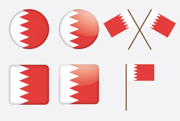 Distintivos com bandeira de Bahrein — Vetor de Stock
