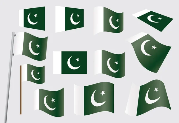 Flagge von Pakistan — Stockvektor