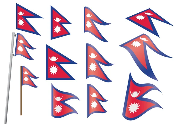 Nepálská vlajka — Stockový vektor