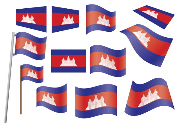 Flaga Kambodży — Wektor stockowy