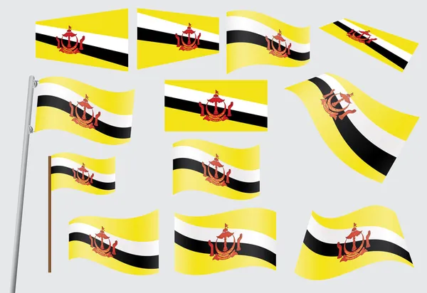 Bandera de Brunei — Archivo Imágenes Vectoriales