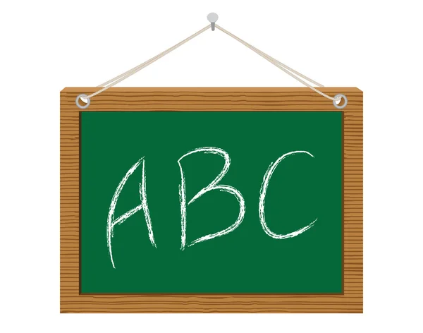 Chalkboard com ABC — Vetor de Stock