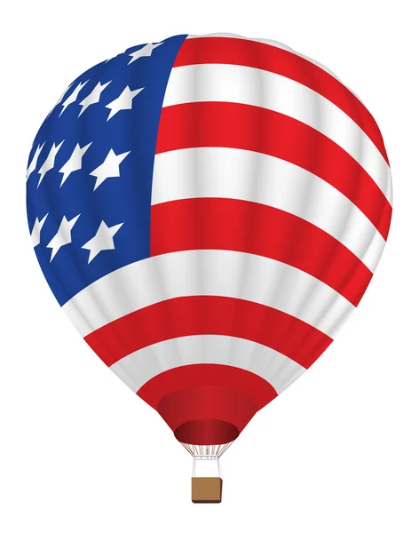 Balloon with United States flag — Stock Vector