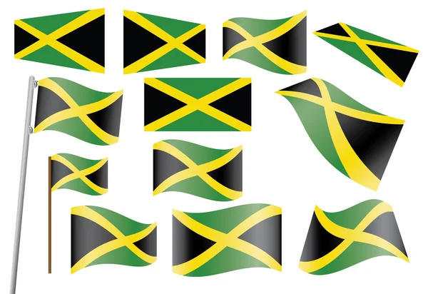 자메이카의 국기 — 스톡 벡터