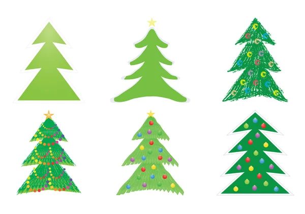 Kerstboom tekeningen — Stockvector