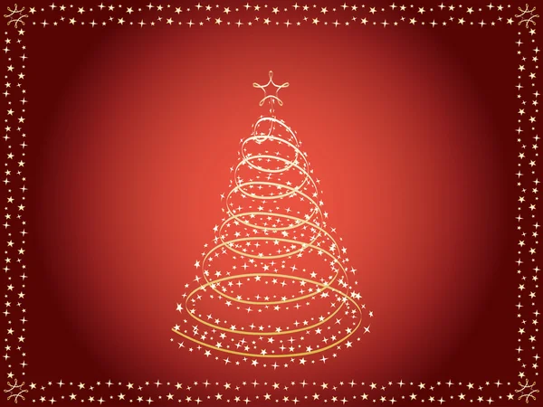 Fondo rojo de Navidad — Vector de stock