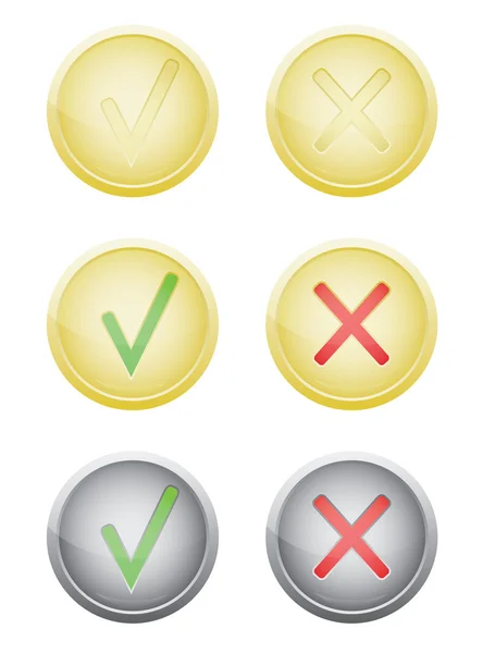 Vote push buttons — Stock Vector