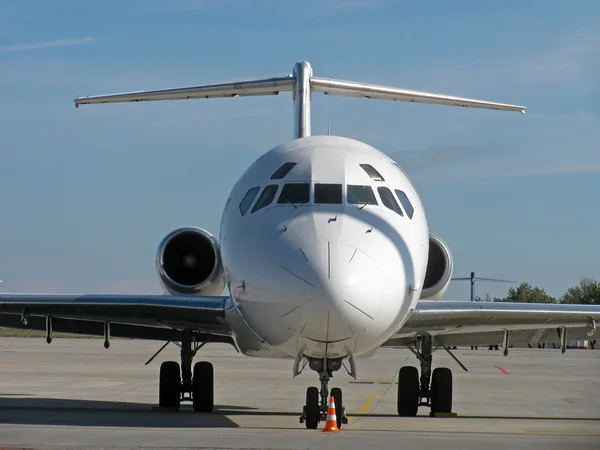 Plane in airport — Stock Photo, Image