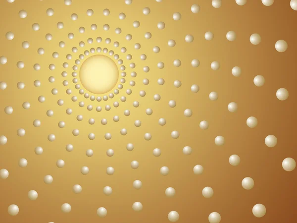 Gyllene bubblor solen bakgrund — Stock vektor