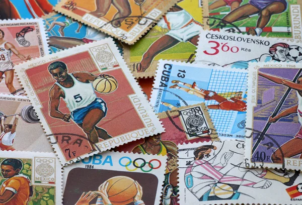 Sellos postales dedicados al deporte —  Fotos de Stock