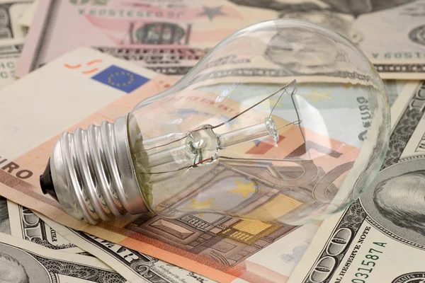Lampa på pengar — Stockfoto