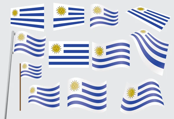 Bandiera dell'Uruguay — Vettoriale Stock