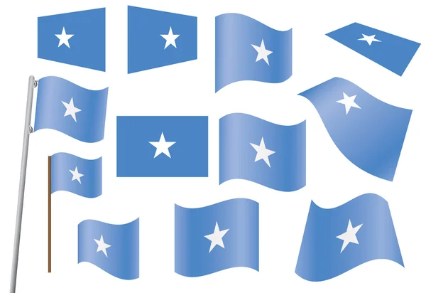 Bandera de somalia — Vector de stock