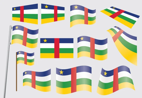 Flaga Republiki Środkowej Afryki — Wektor stockowy