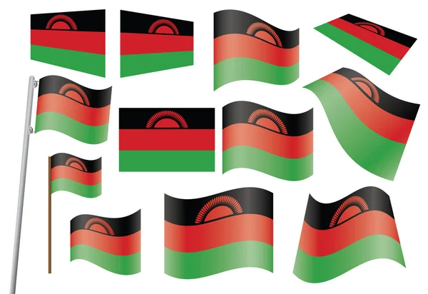 Malawi zászlaja — Stock Vector