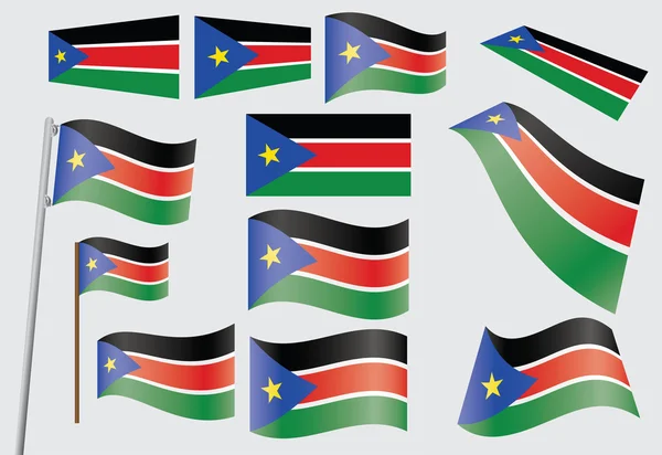 Flagge des Südsudan — Stockvektor