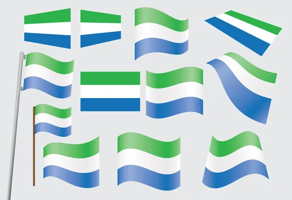 Bandera Sierra Leone — Wektor stockowy
