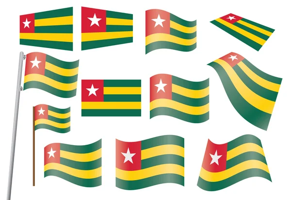 Drapeau du Togo — Image vectorielle