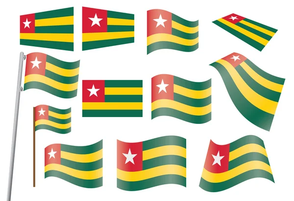 Bandeira de togo —  Vetores de Stock