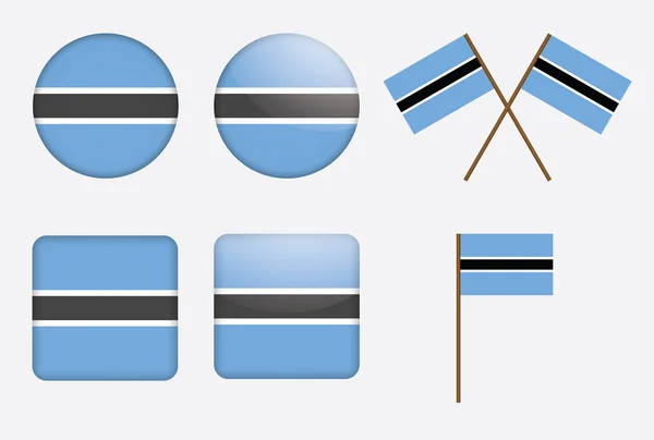 Rozetleri ile Botsvana bayrağı — Stok Vektör
