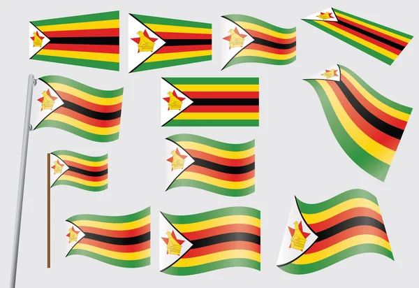 Bandera de zimbabwe — Archivo Imágenes Vectoriales