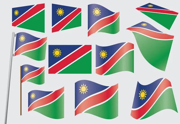 Vlajka Namibie — Stockový vektor