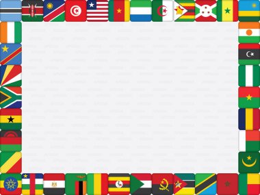 Afrika ülkeleri bayrak simgeleri çerçeve