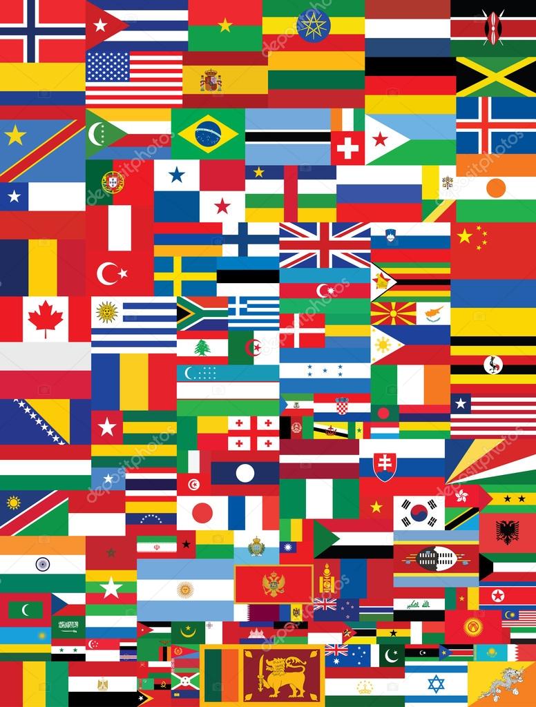 World flags background Stock Vector Image by ©romantiche #15002313