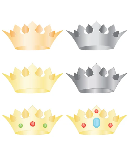 Set of crowns — Stock Vector