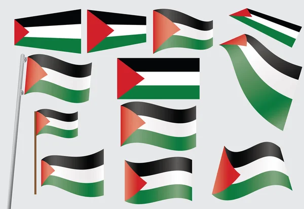 Flagge von Palestin — Stockvektor