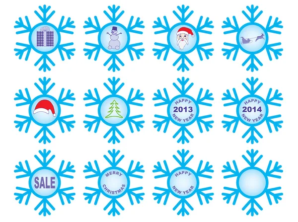 Christmas snowflakes — Stock Vector