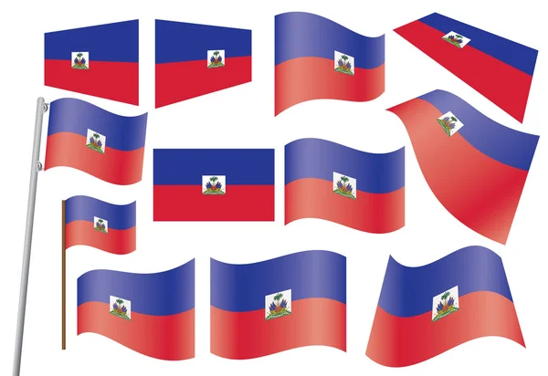 Bandera de Haiti — Vector de stock