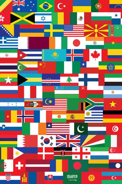 Drapeaux du monde fond — Image vectorielle