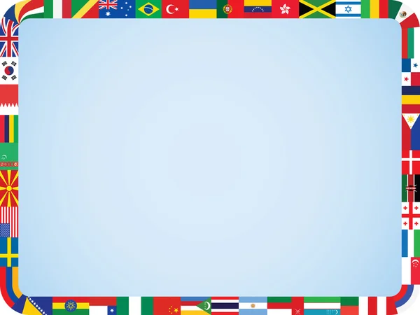 World flags frame — Stock Vector