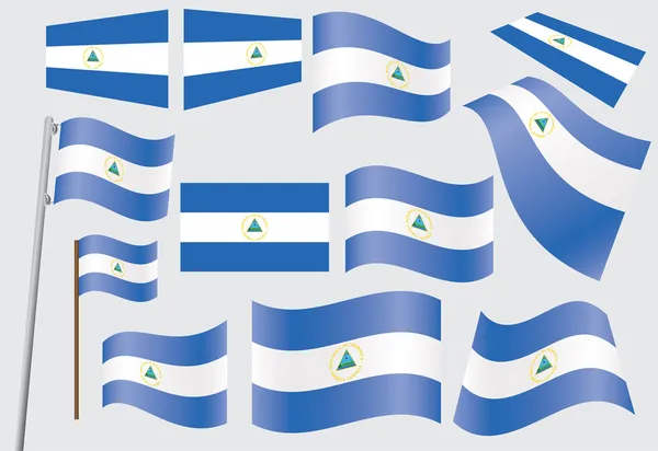 Vlajka Nikaraguy — Stockový vektor