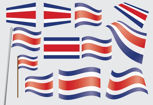 Bandera de Costa Rica — Vector de stock