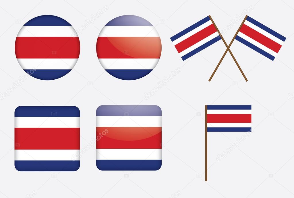 Badges with flag of Costa Rica Stock Vector Image by ©romantiche 17623647