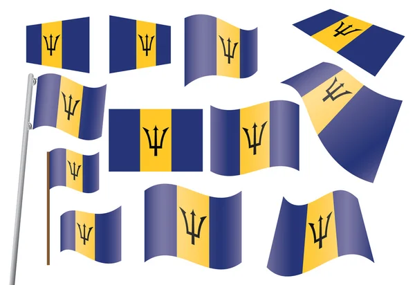 Bandeira de Barbados —  Vetores de Stock