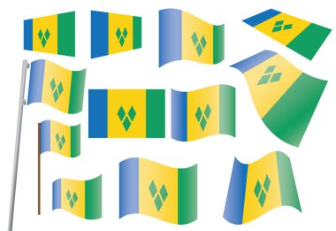 saint vincent ve Grenadinler bayrağı