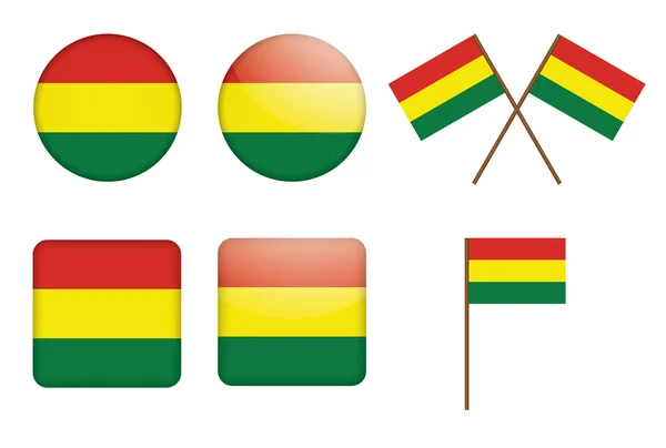 Badges with flag of Bolivia — Stock Vector