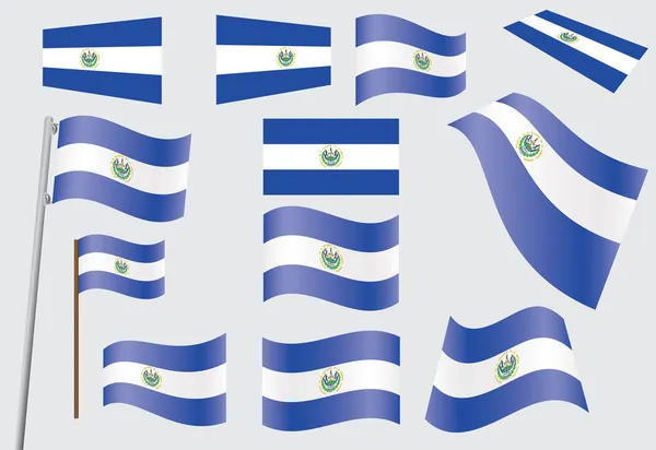 Bandera de El Salvador — Archivo Imágenes Vectoriales