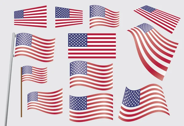 Bandeira dos Estados Unidos — Vetor de Stock