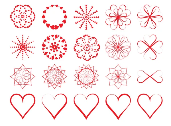 Day of Valentine symbols — Stock Vector