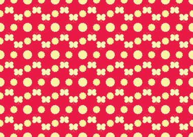 Çiçekli ve kelebekli desen