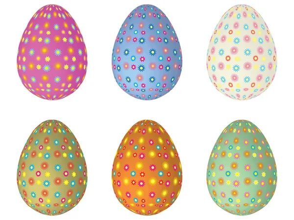 Easter painted eggs — Stock Vector