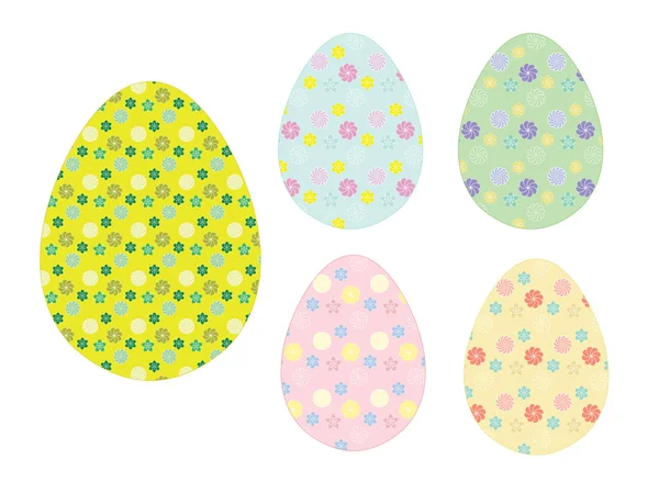 Easter painted eggs — Stock Vector