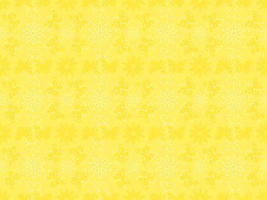 Çiçekli ve kelebekli desen