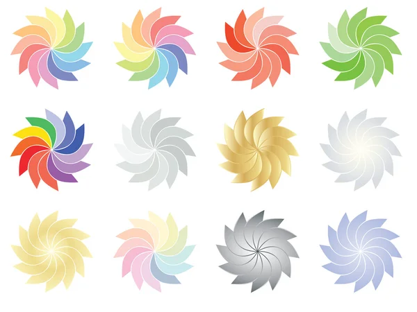 Spectrum and color flowers — Stock Vector
