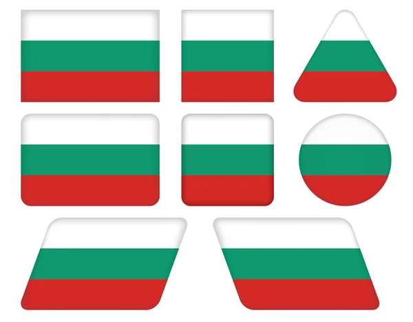 Κουμπιά με σημαία της Βουλγαρίας — Διανυσματικό Αρχείο